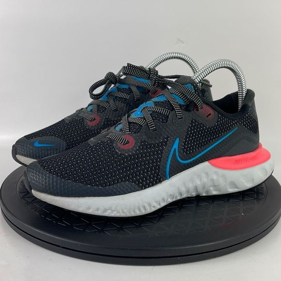 Nike Renew Run Black/Red Athletic Running Shoes CT1430-090 Women’s Size 6 (4.5Y) - Picture 1 of 11